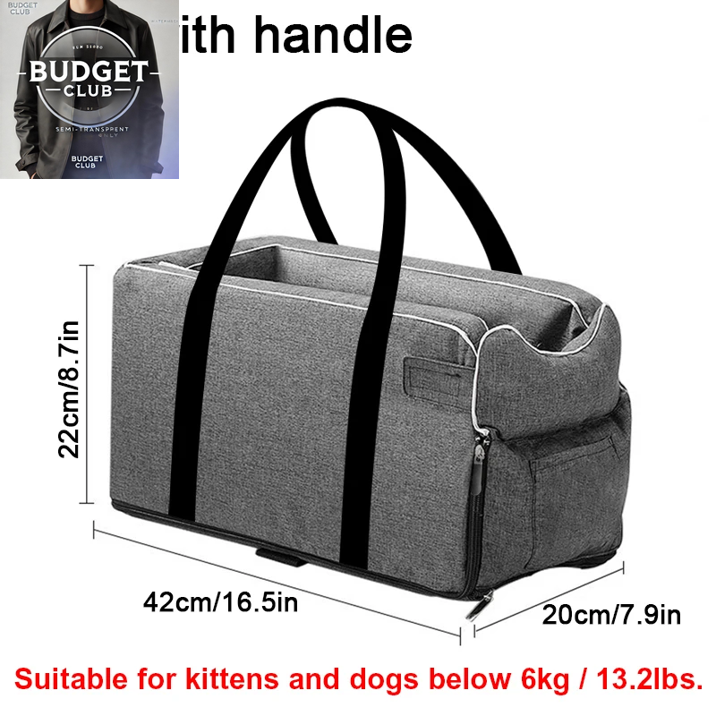 Portable Pet Car Seat for Dogs and Cats for Travel Safety and Comfort Carrier