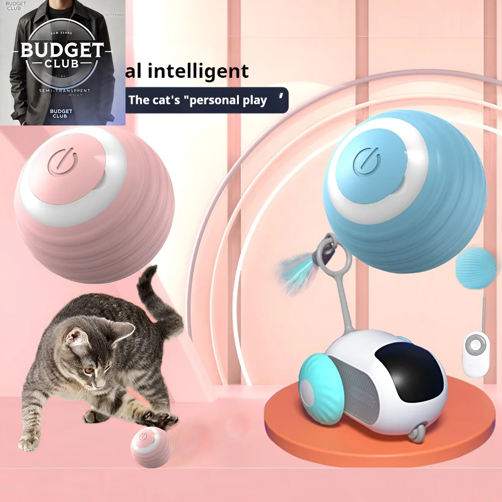 Interactive Smart Cat Ball - Automatic Rolling Electronic Toy for Indoor Play